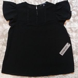 !NWT!Women's Haute Monde Young Contemporary Blouse, Black, Size Med, NWT!